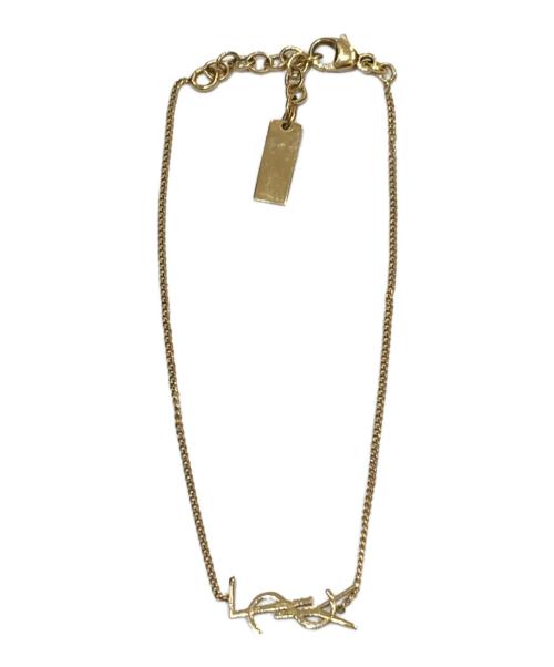 Saint Laurent Paris（サンローランパリ）Saint Laurent Paris (サンローランパリ) ロゴブレスレット ゴールドの古着・服飾アイテム