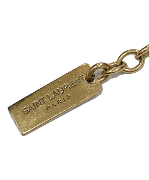 Saint Laurent Paris（サンローランパリ）Saint Laurent Paris (サンローランパリ) ロゴブレスレット ゴールドの古着・服飾アイテム