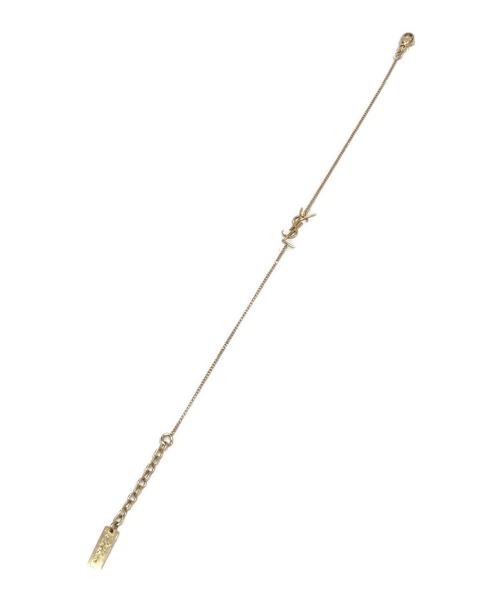 Saint Laurent Paris（サンローランパリ）Saint Laurent Paris (サンローランパリ) ロゴブレスレット ゴールドの古着・服飾アイテム