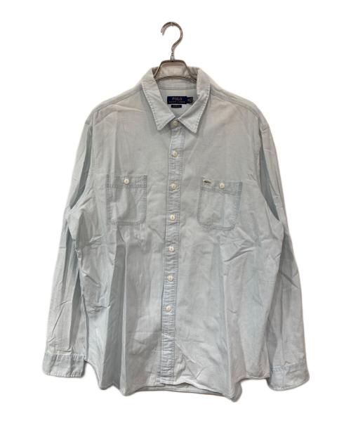 POLO RALPH LAUREN（ポロ・ラルフローレン）POLO RALPH LAUREN (ポロ・ラルフローレン) クラシックフィットロングスリーブシャツ インディゴ サイズ:XXLの古着・服飾アイテム