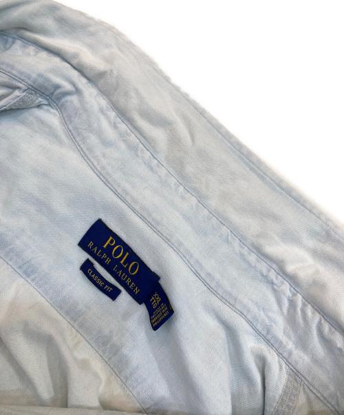 POLO RALPH LAUREN（ポロ・ラルフローレン）POLO RALPH LAUREN (ポロ・ラルフローレン) クラシックフィットロングスリーブシャツ インディゴ サイズ:XXLの古着・服飾アイテム