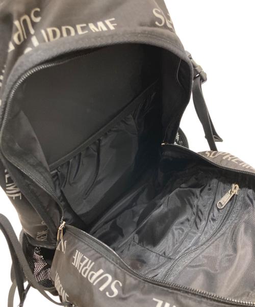 SUPREME（シュプリーム）SUPREME (シュプリーム) ロゴプリント バックパック ブラックの古着・服飾アイテム