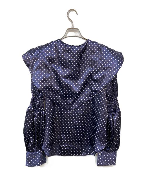 RHODOLIRION（ロドリリオン）RHODOLIRION (ロドリリオン) ドットボウタイブラウス ネイビー サイズ:1の古着・服飾アイテム