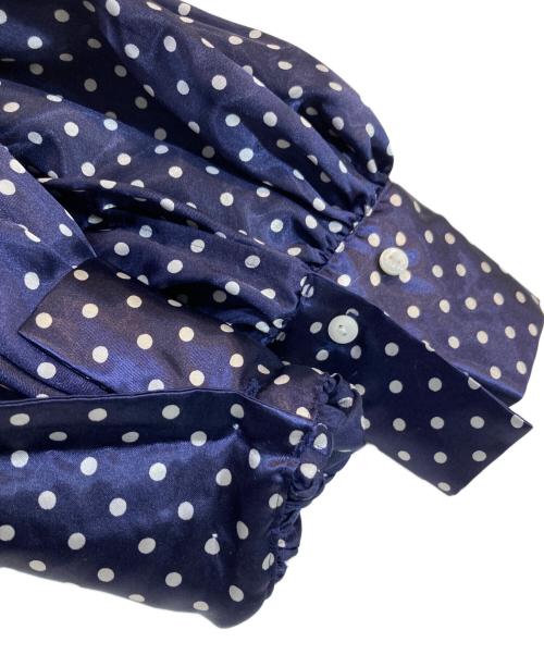 RHODOLIRION（ロドリリオン）RHODOLIRION (ロドリリオン) ドットボウタイブラウス ネイビー サイズ:1の古着・服飾アイテム