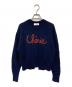 SLOBE IENA（スローブ イエナ）の古着「cherie刺繍ニット」｜ネイビー