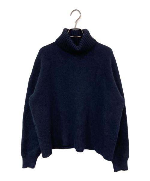 SLOBE IENA（スローブ イエナ）SLOBE IENA (スローブ イエナ) ウォッシャブルファーリーダブルフェイスタートルニット ネイビー サイズ:SIZE Freeの古着・服飾アイテム