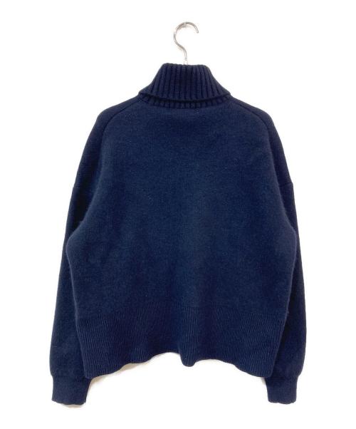 SLOBE IENA（スローブ イエナ）SLOBE IENA (スローブ イエナ) ウォッシャブルファーリーダブルフェイスタートルニット ネイビー サイズ:SIZE Freeの古着・服飾アイテム