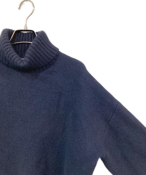 SLOBE IENA（スローブ イエナ）SLOBE IENA (スローブ イエナ) ウォッシャブルファーリーダブルフェイスタートルニット ネイビー サイズ:SIZE Freeの古着・服飾アイテム