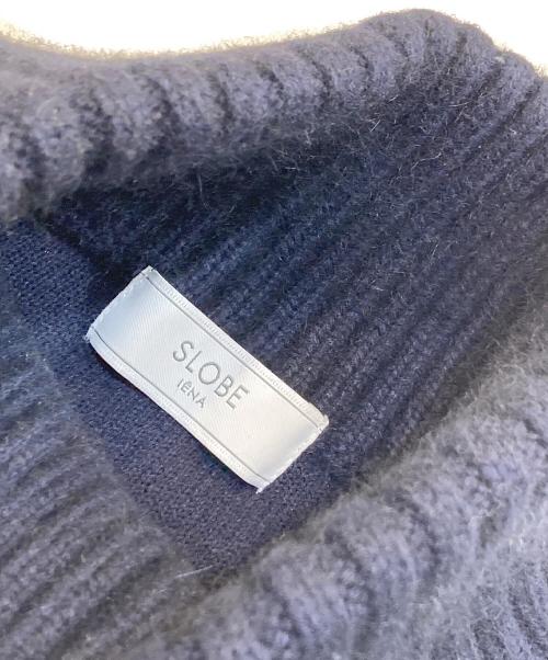 SLOBE IENA（スローブ イエナ）SLOBE IENA (スローブ イエナ) ウォッシャブルファーリーダブルフェイスタートルニット ネイビー サイズ:SIZE Freeの古着・服飾アイテム