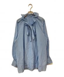 journal standard L'essage（ジャーナルスタンダード レサージュ）の古着「フリルカラーリボンブラウス」｜ブルー