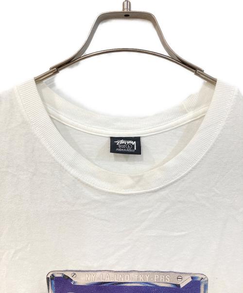 stussy（ステューシー）stussy (ステューシー) プリントTシャツ ホワイト サイズ:SIZE Lの古着・服飾アイテム