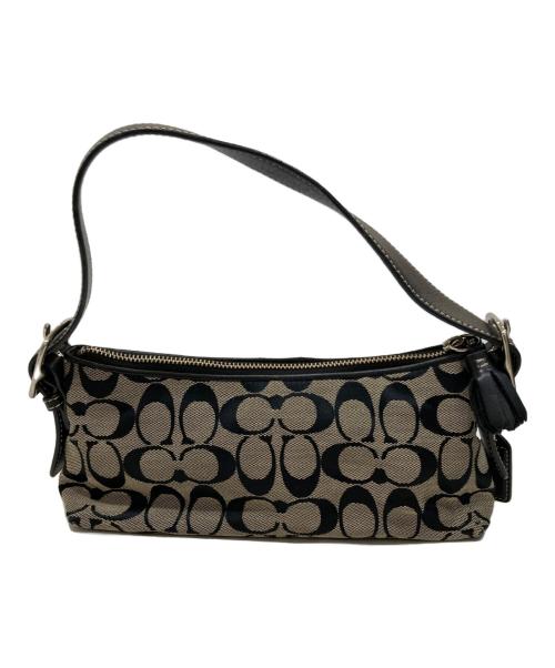 COACH（コーチ）COACH (コーチ) アクセサリーポーチ ベージュ×ブラックの古着・服飾アイテム
