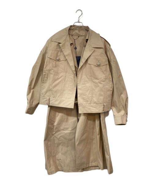 LOUIS VUITTON（ルイ ヴィトン）LOUIS VUITTON (ルイ ヴィトン) 3in1 ダブルレイヤー デニム トレンチコート ベージュ サイズ:SIZE 48の古着・服飾アイテム