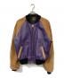 VANSON（バンソン）の古着「レザーチームジャケット」｜パープル