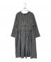 ichi（イチ）の古着「ウールガーゼロングワンピース」｜ホワイト×ブラック