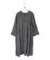 ichi (イチ) ウールガーゼロングワンピース ホワイト×ブラック サイズ:-：8000円