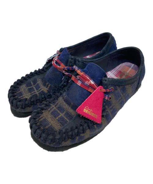 CLARKS（クラークス）CLARKS (クラークス) nicholas daley (ニコラス デイリー) Wallabee/ワラビー シューズ ネイビー×ブラック サイズ:SIZE 25.5cmの古着・服飾アイテム