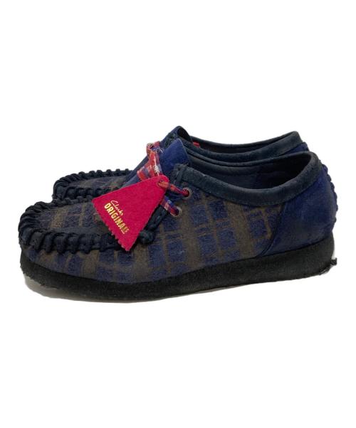 CLARKS（クラークス）CLARKS (クラークス) nicholas daley (ニコラス デイリー) Wallabee/ワラビー シューズ ネイビー×ブラック サイズ:SIZE 25.5cmの古着・服飾アイテム