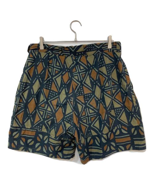 NICENESS（ナイスネス）NICENESS (ナイスネス) 総柄ハーフパンツ カーキ サイズ:Lの古着・服飾アイテム