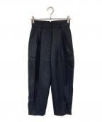 IENAイエナ）の古着「ライトウーステッドビエラタックパンツ」｜ブラック