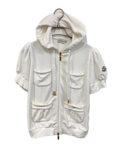 MONCLER（モンクレール）MONCLER (モンクレール) 半袖パーカー ホワイト サイズ:SIZE Sの古着・服飾アイテム