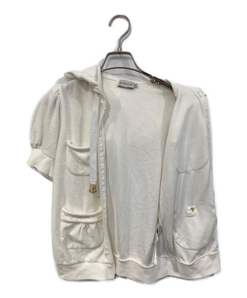 MONCLER（モンクレール）MONCLER (モンクレール) 半袖パーカー ホワイト サイズ:SIZE Sの古着・服飾アイテム