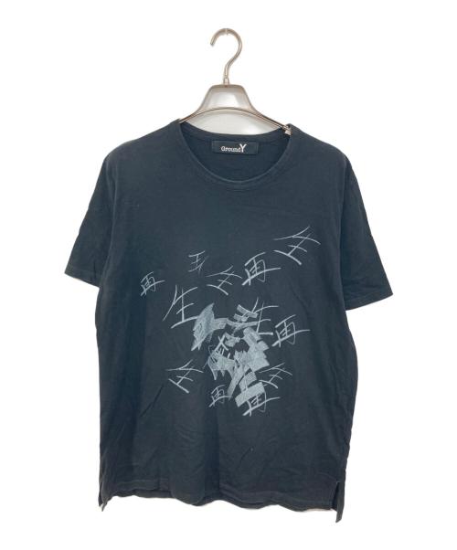 GROUND Y（グラウンドワイ）GROUND Y (グラウンドワイ) プリントTシャツ ブラック サイズ:SIZE 3の古着・服飾アイテム