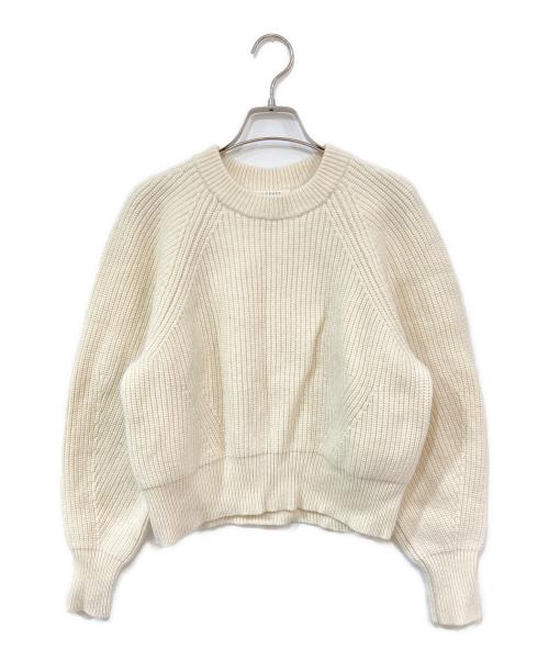 MACPHEE（マカフィー）MACPHEE (マカフィー) ラムカシミヤ クルーネックプルオーバー アイボリー サイズ:Sの古着・服飾アイテム