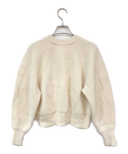 MACPHEE（マカフィー）MACPHEE (マカフィー) ラムカシミヤ クルーネックプルオーバー アイボリー サイズ:Sの古着・服飾アイテム