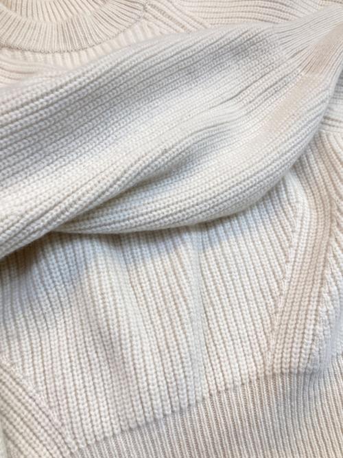 MACPHEE（マカフィー）MACPHEE (マカフィー) ラムカシミヤ クルーネックプルオーバー アイボリー サイズ:Sの古着・服飾アイテム