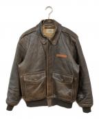 AVIREXアヴィレックス）の古着「A-2 FLIGHT JACKET ANTIQUE LANB/A-2フライトジャケットアンティークラム」｜ブラウン