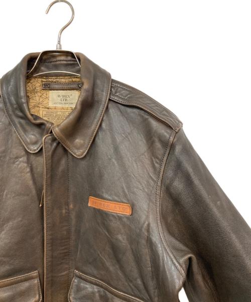 AVIREX（アヴィレックス）AVIREX (アヴィレックス) A-2 FLIGHT JACKET ANTIQUE LANB/A-2フライトジャケットアンティークラム ブラウン サイズ:SIZE 40の古着・服飾アイテム