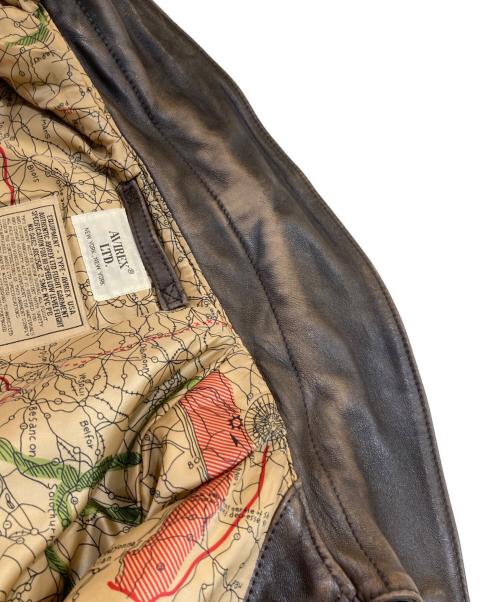 AVIREX（アヴィレックス）AVIREX (アヴィレックス) A-2 FLIGHT JACKET ANTIQUE LANB/A-2フライトジャケットアンティークラム ブラウン サイズ:SIZE 40の古着・服飾アイテム
