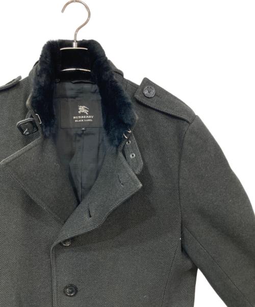 BURBERRY BLACK LABEL（バーバリーブラックレーベル）BURBERRY BLACK LABEL (バーバリーブラックレーベル) ウールコート ブラック サイズ:Mの古着・服飾アイテム