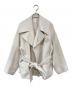 FRAY ID（フレイ アイディー）の古着「ビッグカラーショートコート」｜ホワイト