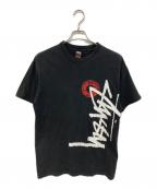 stussyステューシー）の古着「プリントTシャツ」｜ブラック
