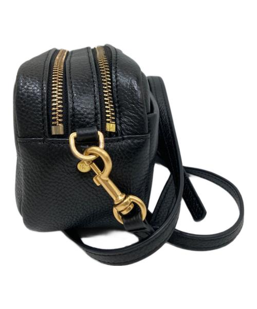 TORY BURCH（トリーバーチ）TORY BURCH (トリーバーチ) PERRY BOMBE/ペリーボンベ　 レザーショルダーバッグ ブラックの古着・服飾アイテム