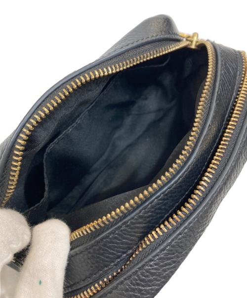 TORY BURCH（トリーバーチ）TORY BURCH (トリーバーチ) PERRY BOMBE/ペリーボンベ　 レザーショルダーバッグ ブラックの古着・服飾アイテム