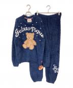 gelato piqueジェラートピケ）の古着「ジェラートスノーベアジャガードプルオーバー＆ロングパンツセット」｜ネイビー