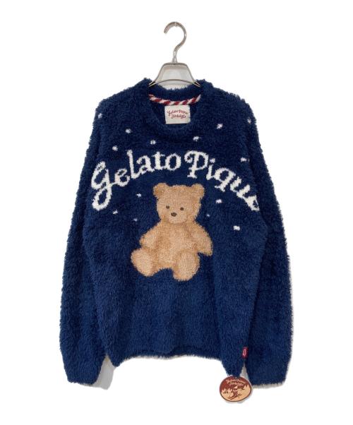 gelato pique（ジェラートピケ）gelato pique (ジェラートピケ) ジェラートスノーベアジャガードプルオーバー＆ロングパンツセット ネイビー サイズ:Mの古着・服飾アイテム