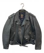 Schottショット）の古着「ワンスターダブルライダースジャケット」｜ブラック