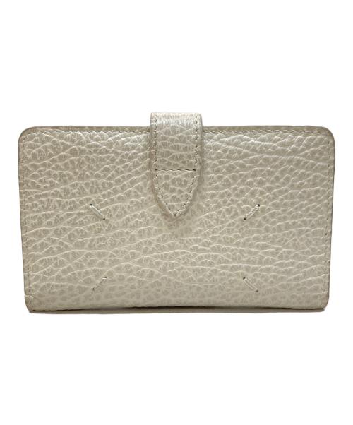 Maison Margiela（メゾンマルジェラ）Maison Margiela (メゾンマルジェラ) グレインレザー カード&コインケース ホワイトの古着・服飾アイテム