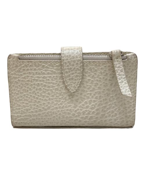 Maison Margiela（メゾンマルジェラ）Maison Margiela (メゾンマルジェラ) グレインレザー カード&コインケース ホワイトの古着・服飾アイテム