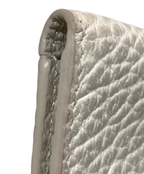 Maison Margiela（メゾンマルジェラ）Maison Margiela (メゾンマルジェラ) グレインレザー カード&コインケース ホワイトの古着・服飾アイテム