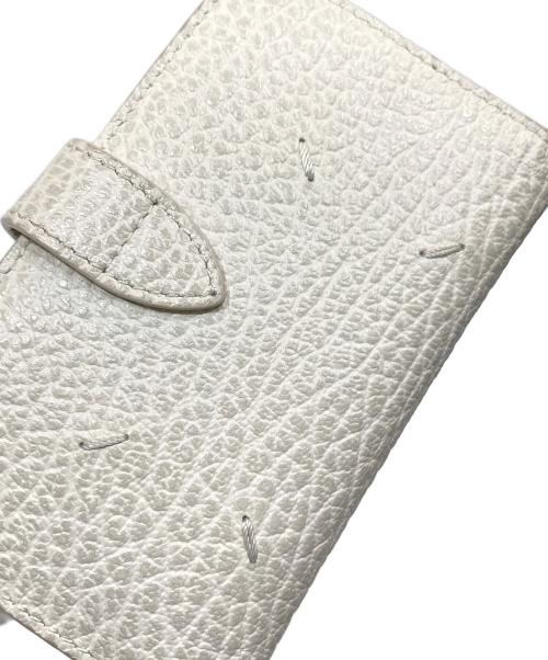 Maison Margiela（メゾンマルジェラ）Maison Margiela (メゾンマルジェラ) グレインレザー カード&コインケース ホワイトの古着・服飾アイテム