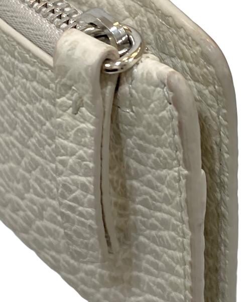 Maison Margiela（メゾンマルジェラ）Maison Margiela (メゾンマルジェラ) グレインレザー カード&コインケース ホワイトの古着・服飾アイテム