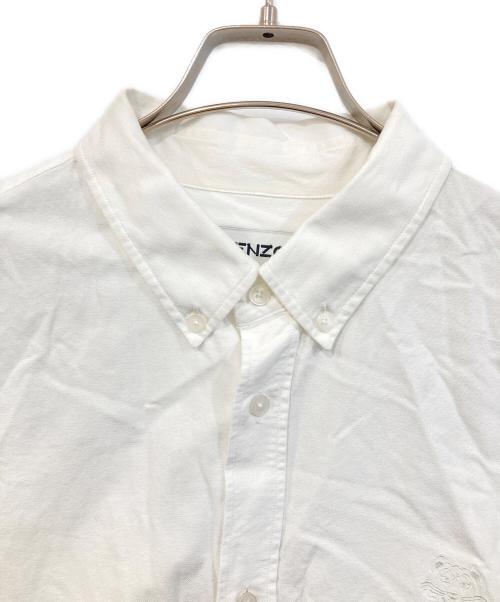 KENZO（ケンゾー）KENZO (ケンゾー) Tiger Crest Button Down Shirt/タイガー クレスト ボタンダウン シャツ ホワイト サイズ:SIZE 42の古着・服飾アイテム