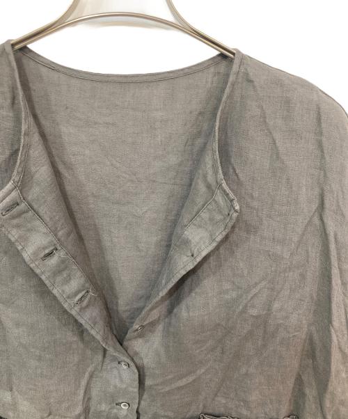 nest Robe（ネストローブ）nest Robe (ネストローブ) リネンワンピース グレー サイズ:FREEの古着・服飾アイテム