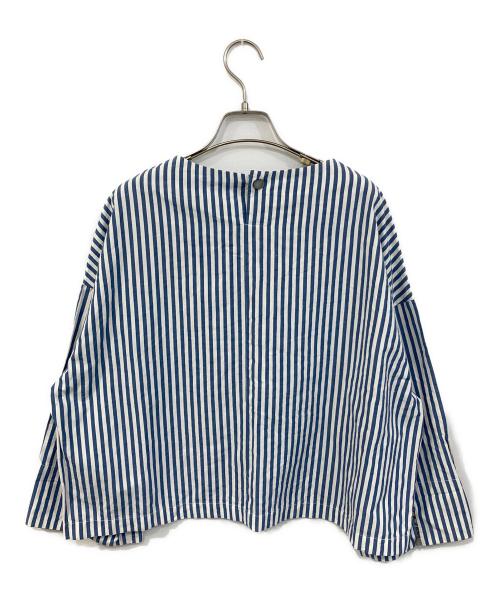 BEARDSLEY（ビアズリー）BEARDSLEY (ビアズリー) ストライププルオーバーブラウス スカイブルー サイズ:SIZE Freeの古着・服飾アイテム