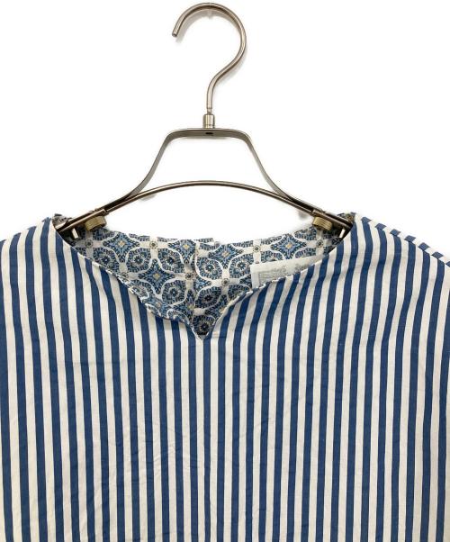 BEARDSLEY（ビアズリー）BEARDSLEY (ビアズリー) ストライププルオーバーブラウス スカイブルー サイズ:SIZE Freeの古着・服飾アイテム